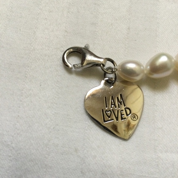 Pearl and Sterling Bracelet I Am Loved - Picture 3 of 4